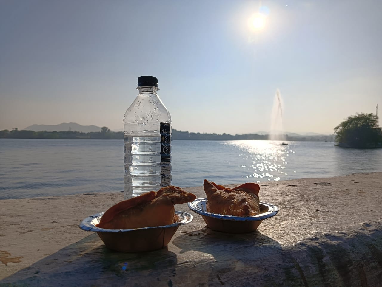 Samosas at Fateh Sagar Lake, Udaipur