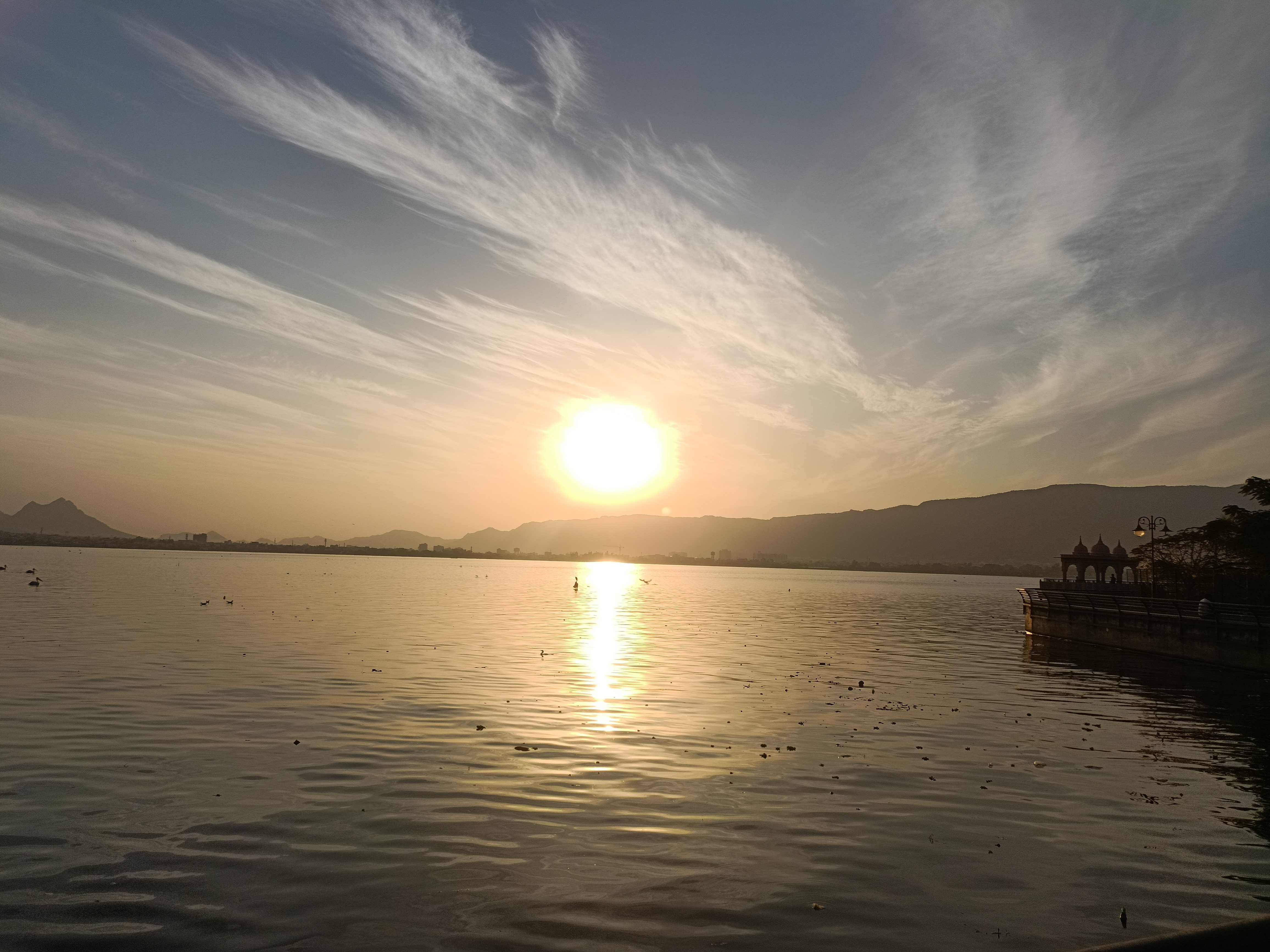 Sunset at the ana sagar lake, Ajmer