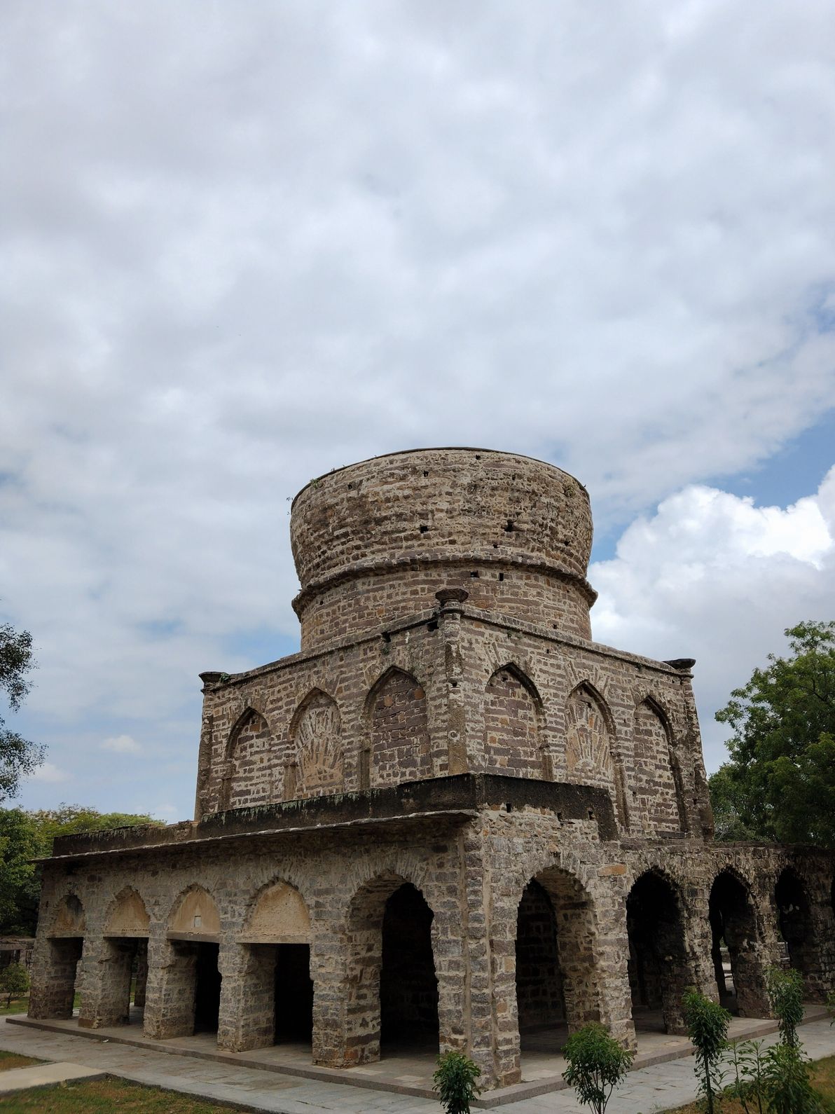 Unfinished tomb of Nizamuddin Ahmed inside the Qutb Shahi Tombs Compound
